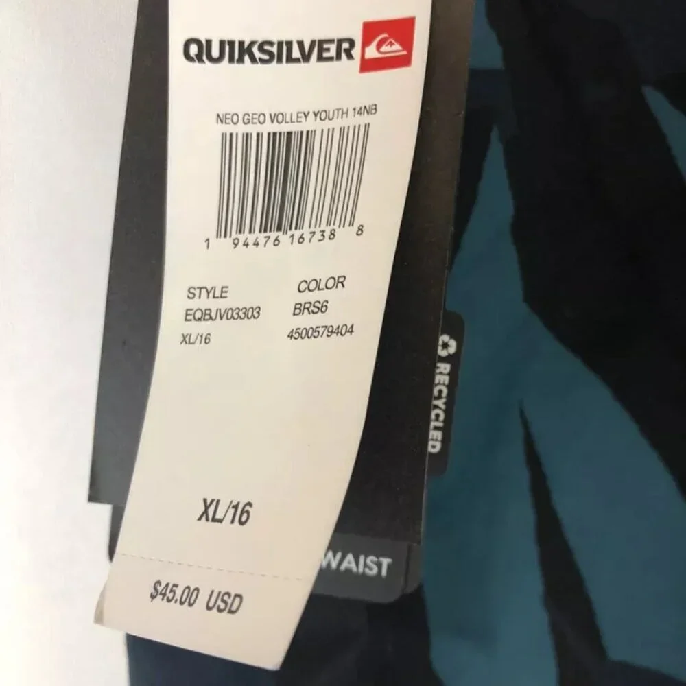 Quiksilver Boys' Boardshorts, Blue Coral, Size XL/16